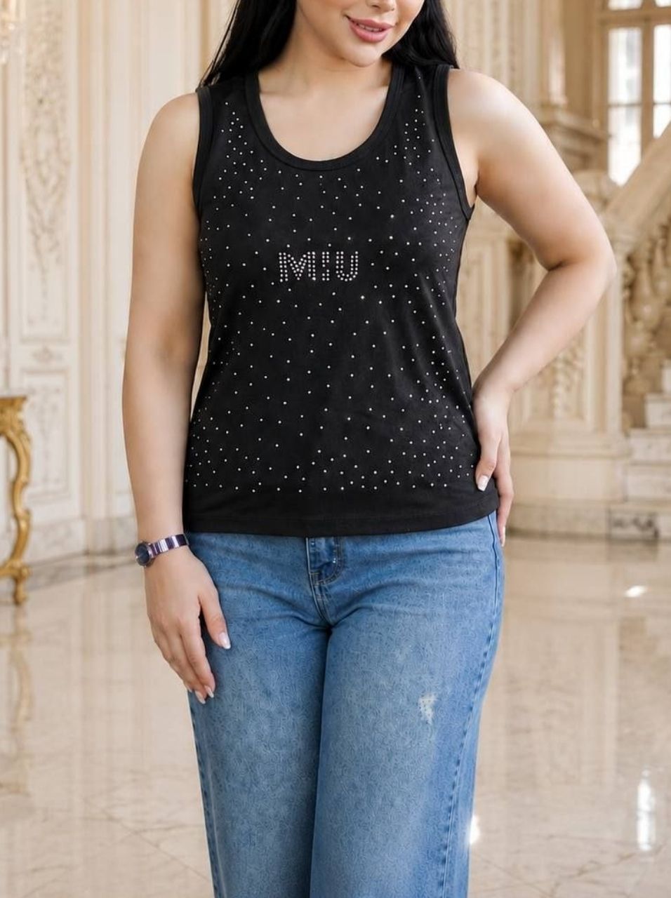 تاپ مشکی miu  عمده